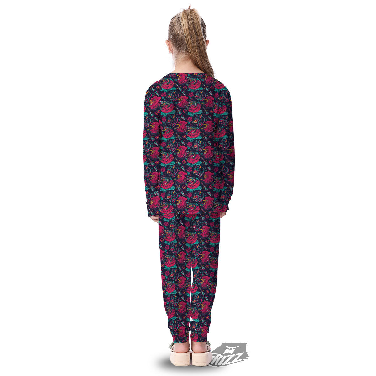 Tattoo Old School Print Pattern Kid's Pajamas-grizzshop