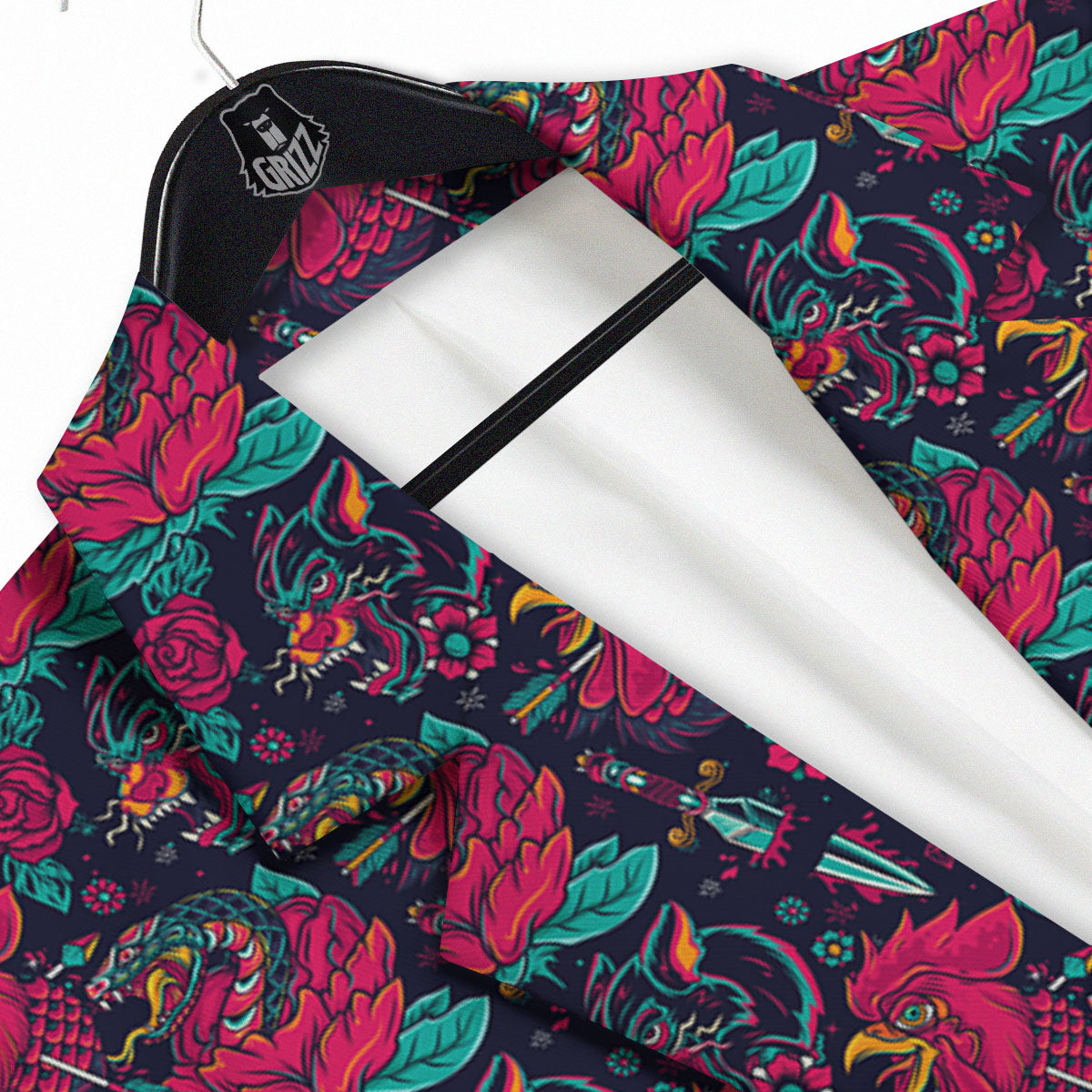 Tattoo Old School Print Pattern Men's Sport Coat-grizzshop