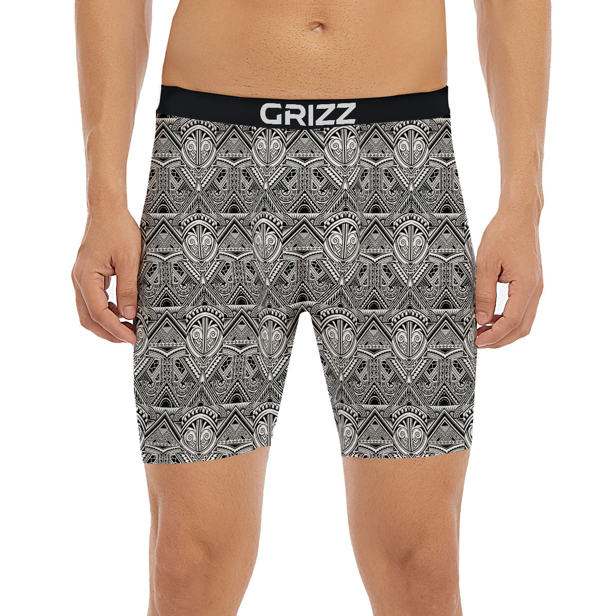 Tattoo Polynesian Tribal Print Pattern Boxer Briefs-grizzshop