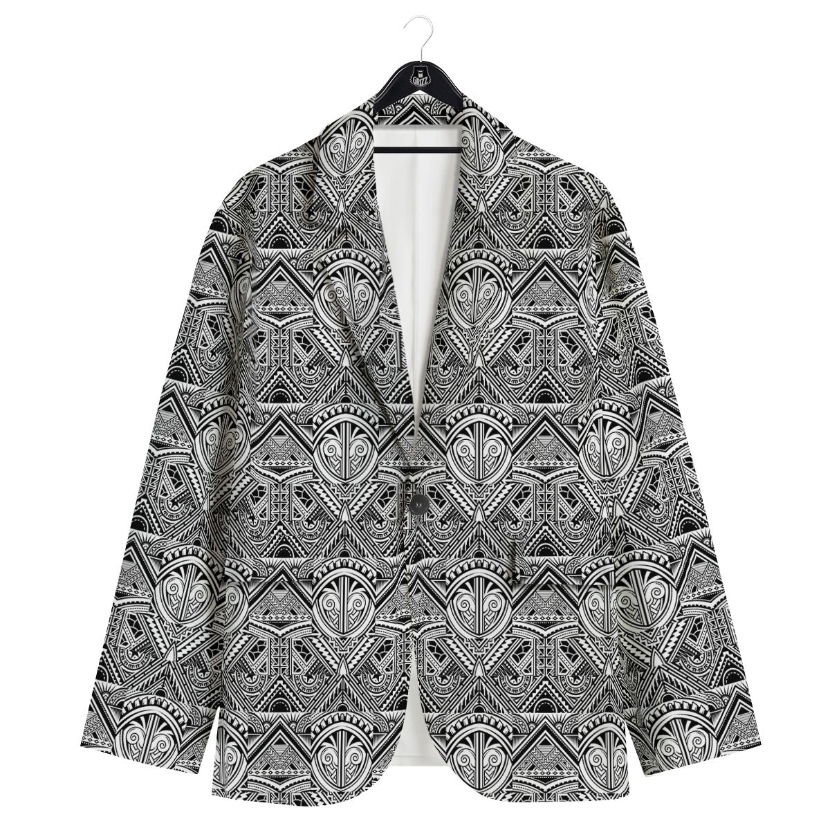 Tattoo Polynesian Tribal Print Pattern Men's Sport Coat-grizzshop