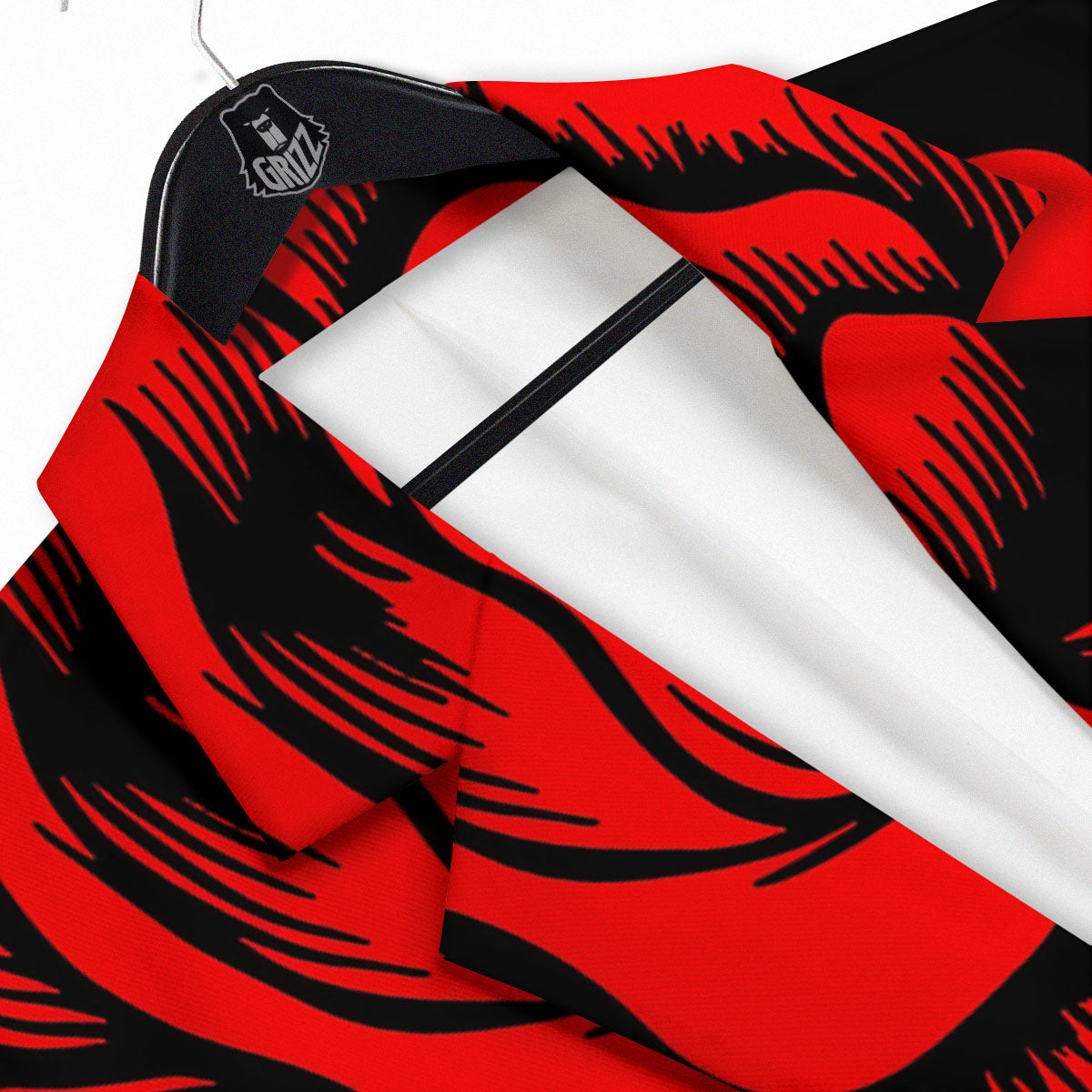 Tattoo Red Roses Print Men's Sport Coat-grizzshop