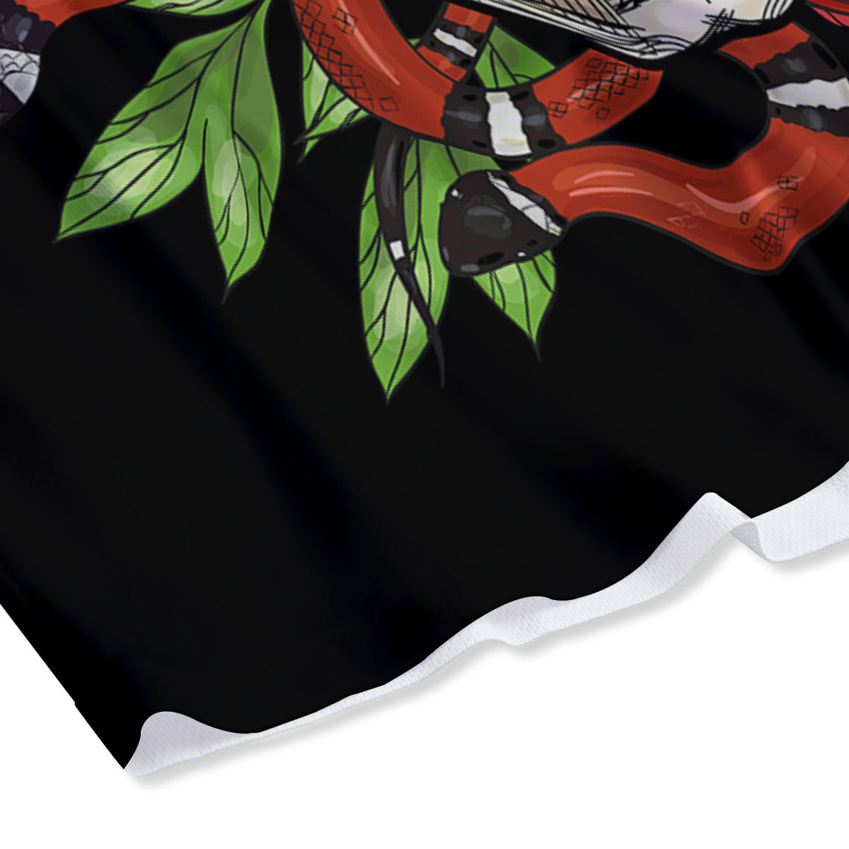 Tattoo Roses And Skull Print Mesh Shorts