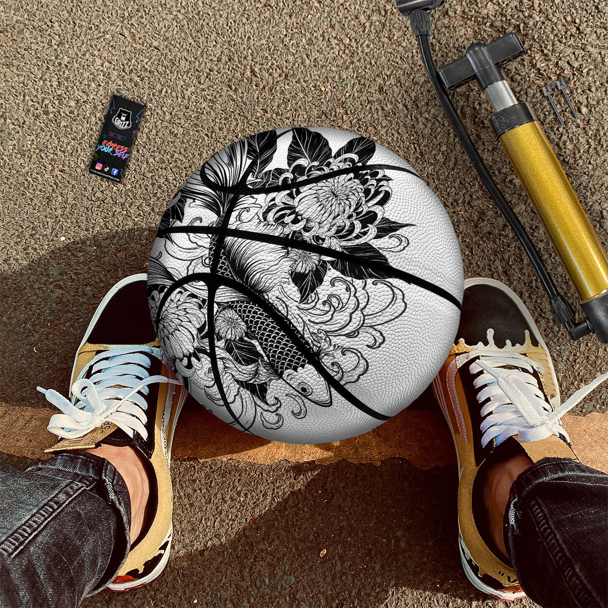 Tattoo Japanese Elemental Print Basketball