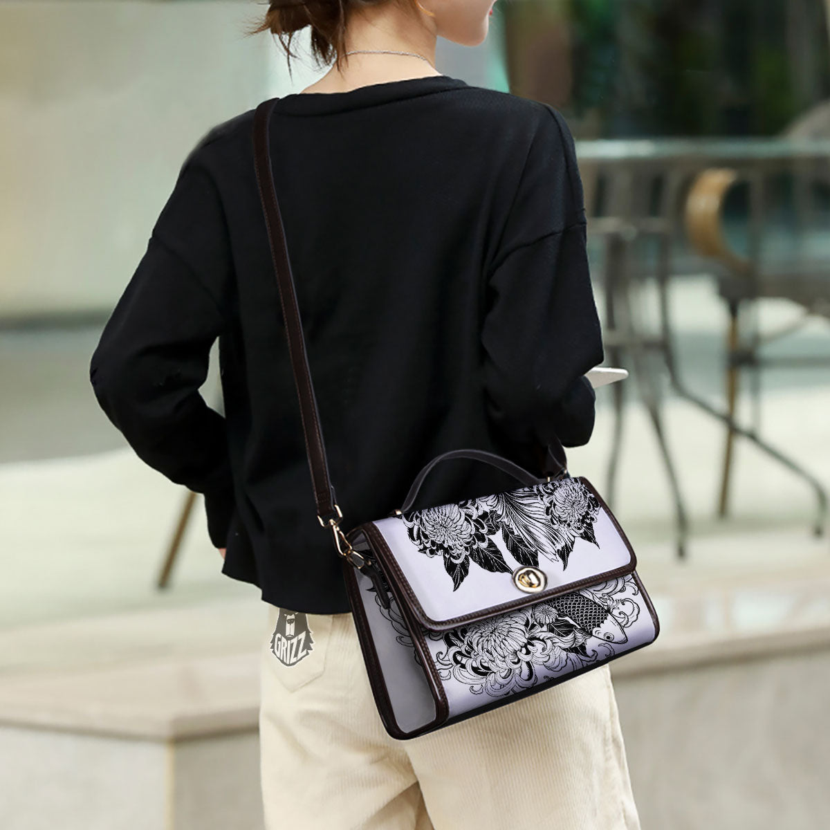 Tattoo Japanese Elemental Print Women's Satchel Bag