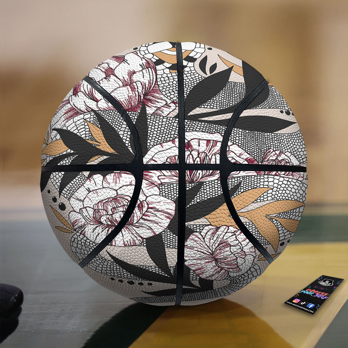 Tattoo Japanese Snake Print Basketball