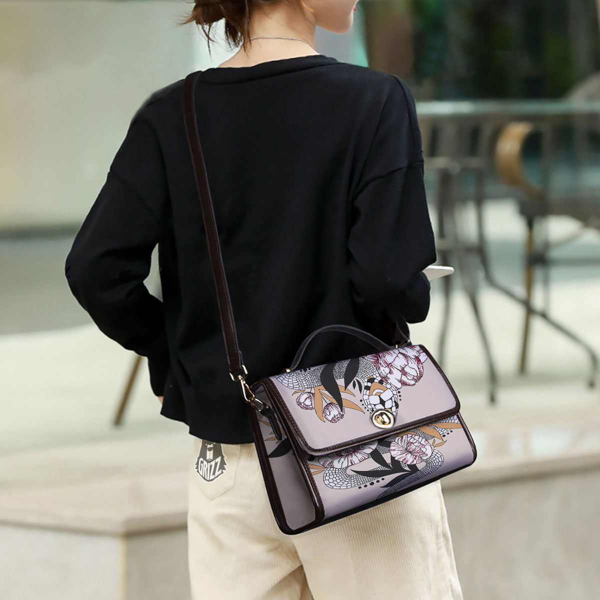 Tattoo Japanese Snake Print Women's Satchel Bag