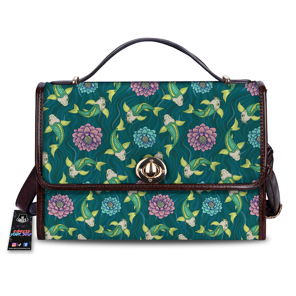 Tattoo Koi Carp Japanese Print Pattern Women's Satchel Bag