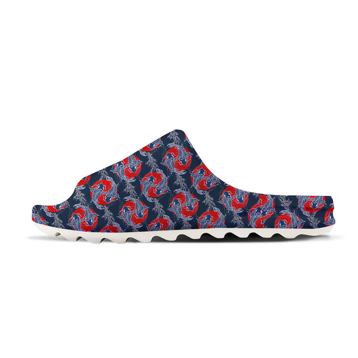 Tattoo Koi Fish Japanese Print Pattern Sandals-grizzshop