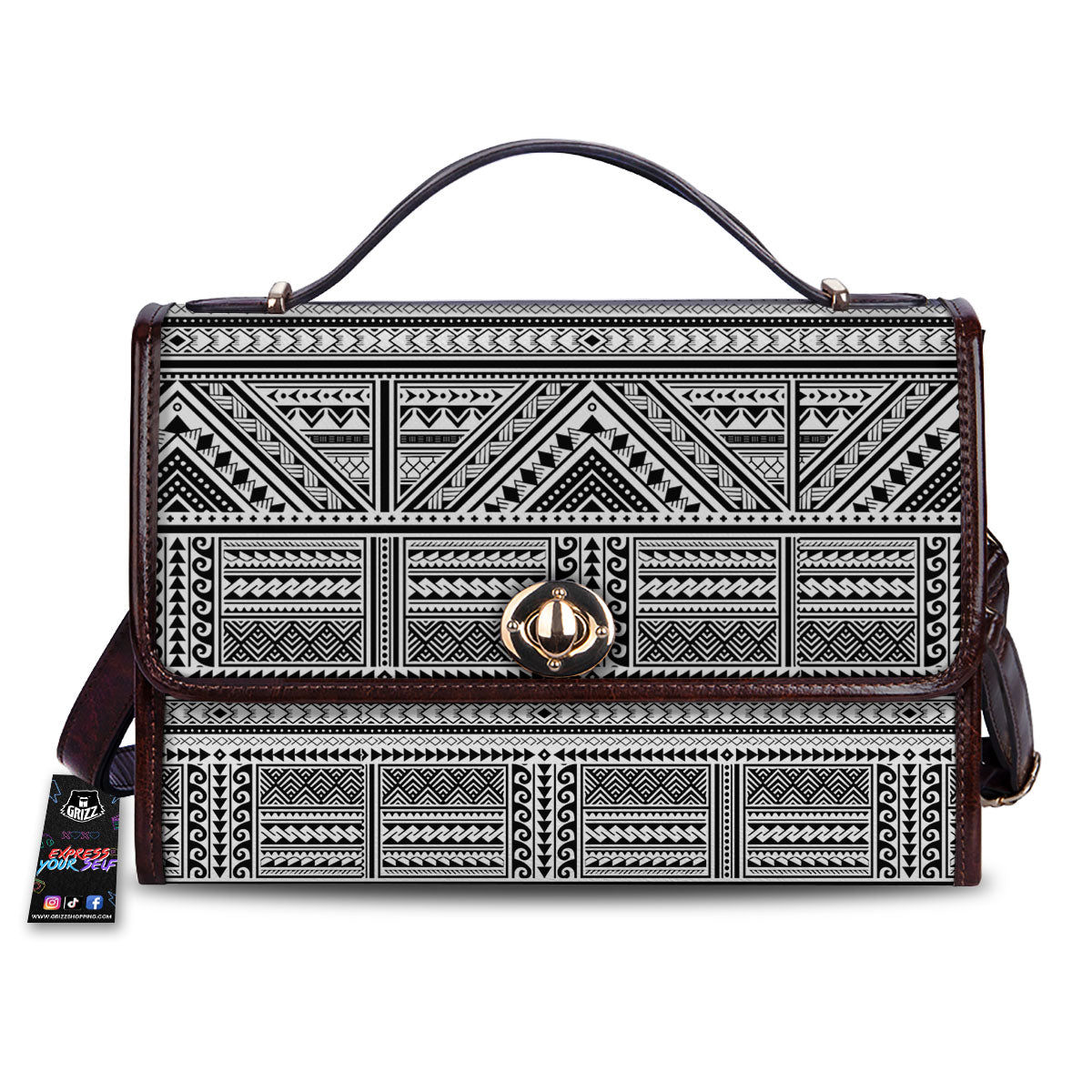 Tattoo Maori Polynesian Print Pattern Women's Satchel Bag