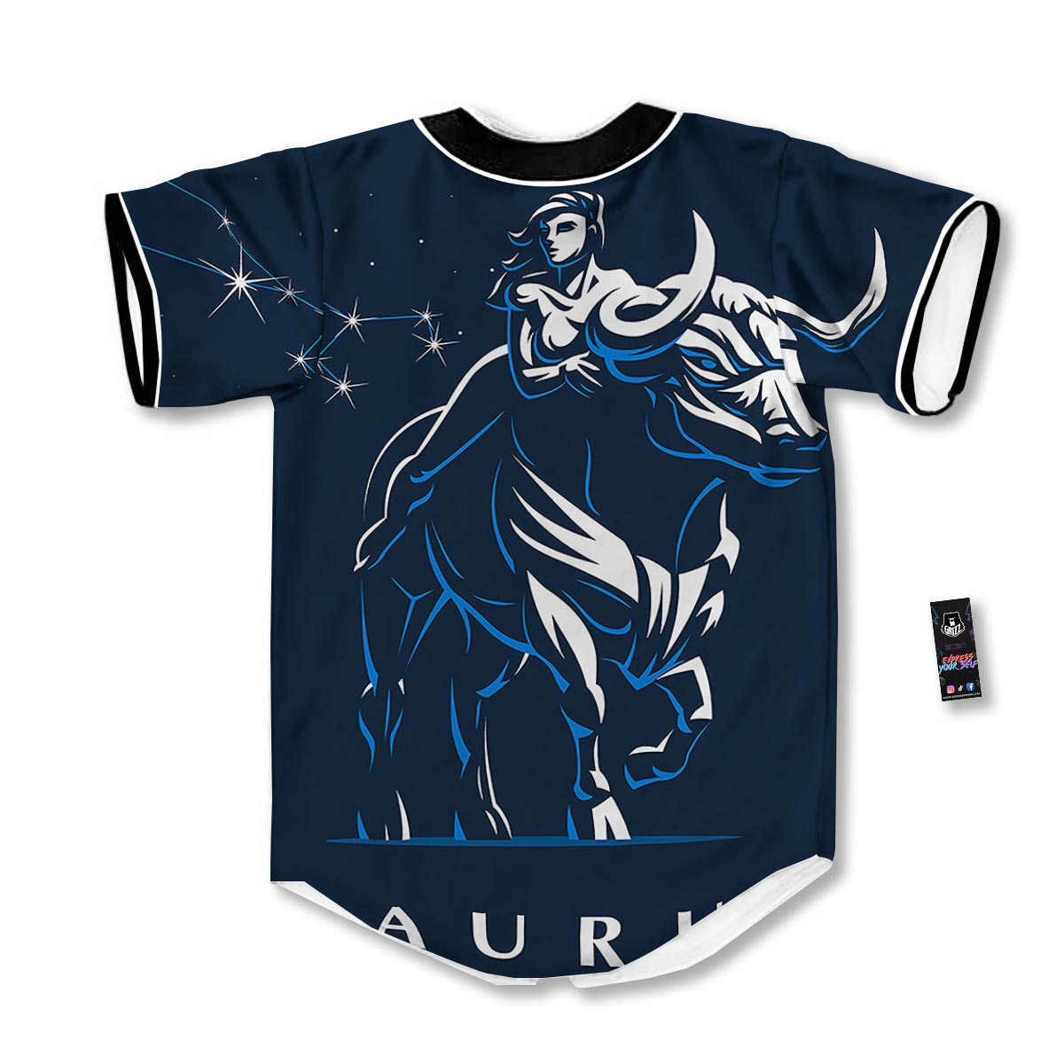 Taurus Constellation Sign Print Baseball Jersey-grizzshop