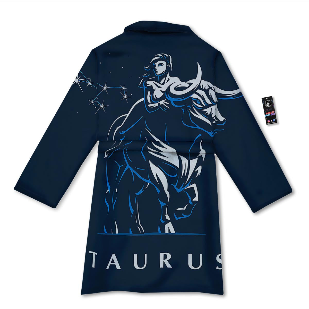 Taurus Constellation Sign Print Bathrobe-grizzshop