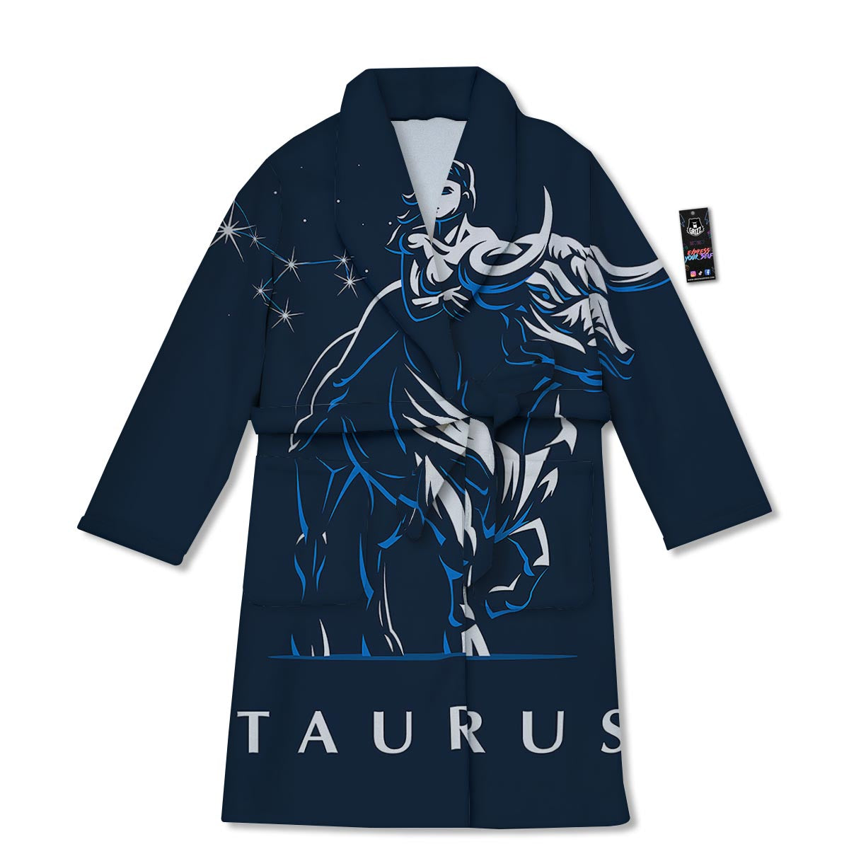 Taurus Constellation Sign Print Bathrobe-grizzshop