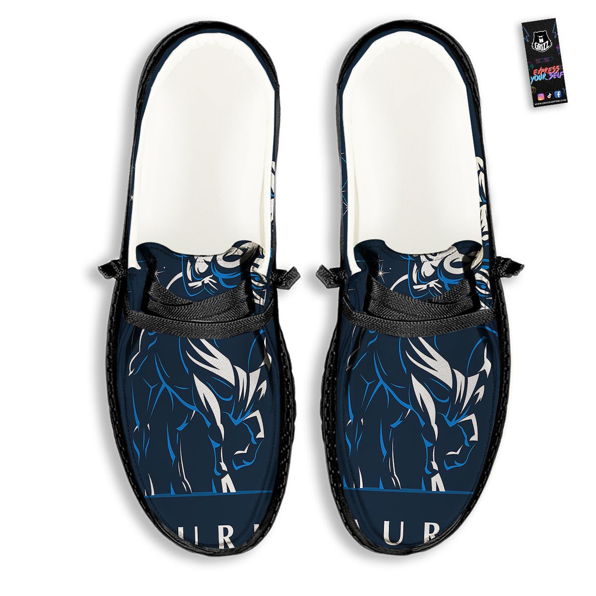 Taurus Constellation Sign Print Black Loafers-grizzshop