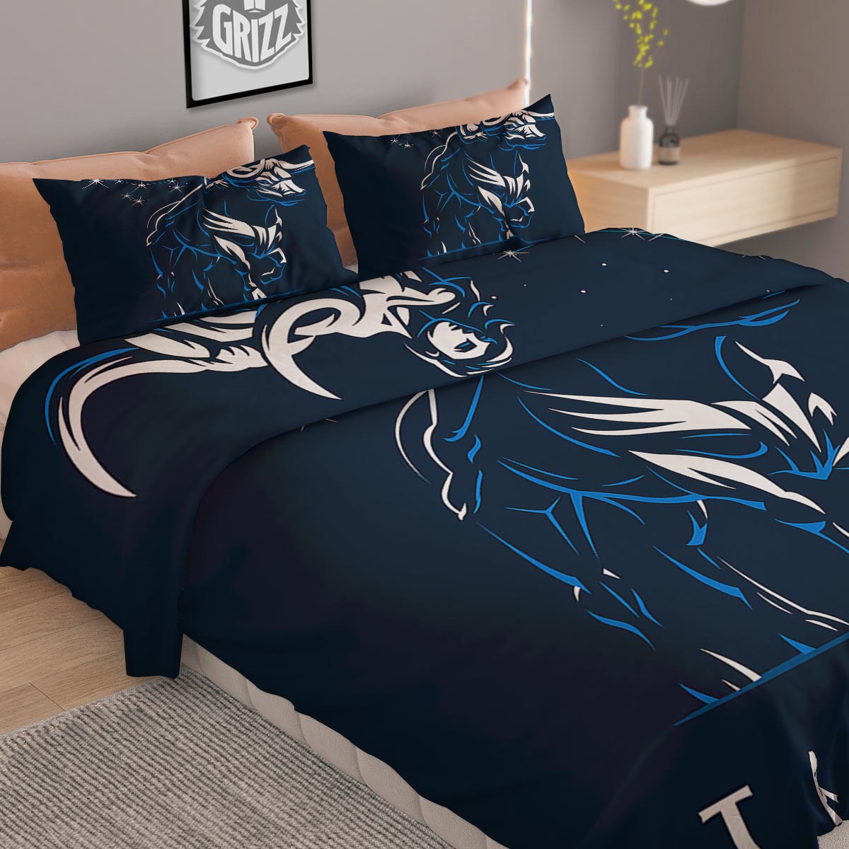Taurus Constellation Sign Print Duvet Cover Bedding Set