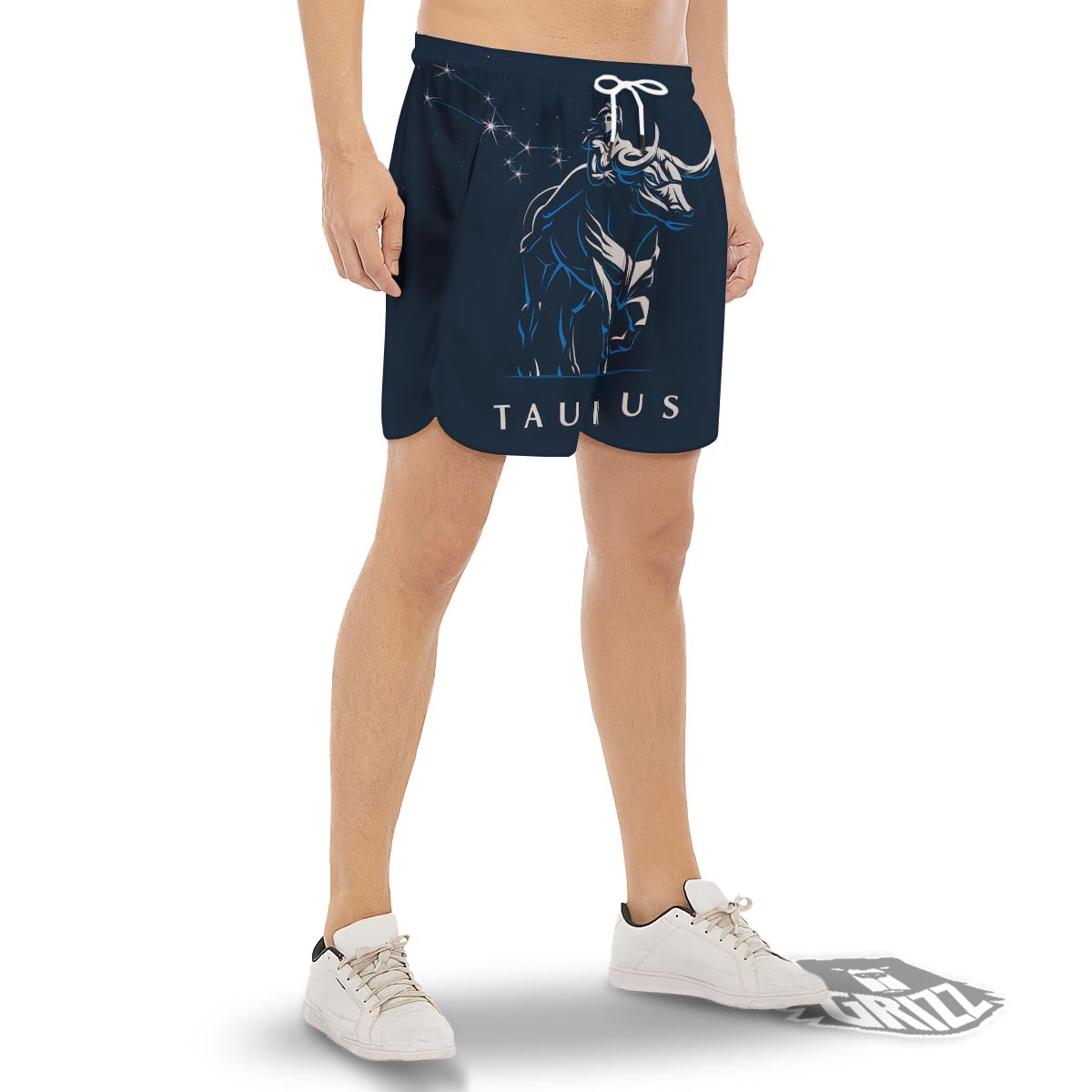 Taurus Constellation Sign Print Men's Gym Shorts-grizzshop