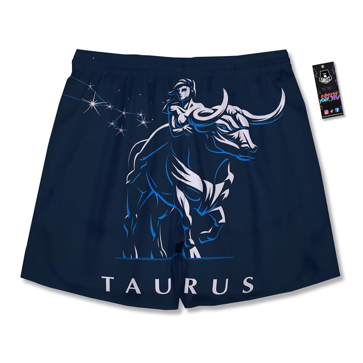 Taurus Constellation Sign Print Men's Running Shorts-grizzshop