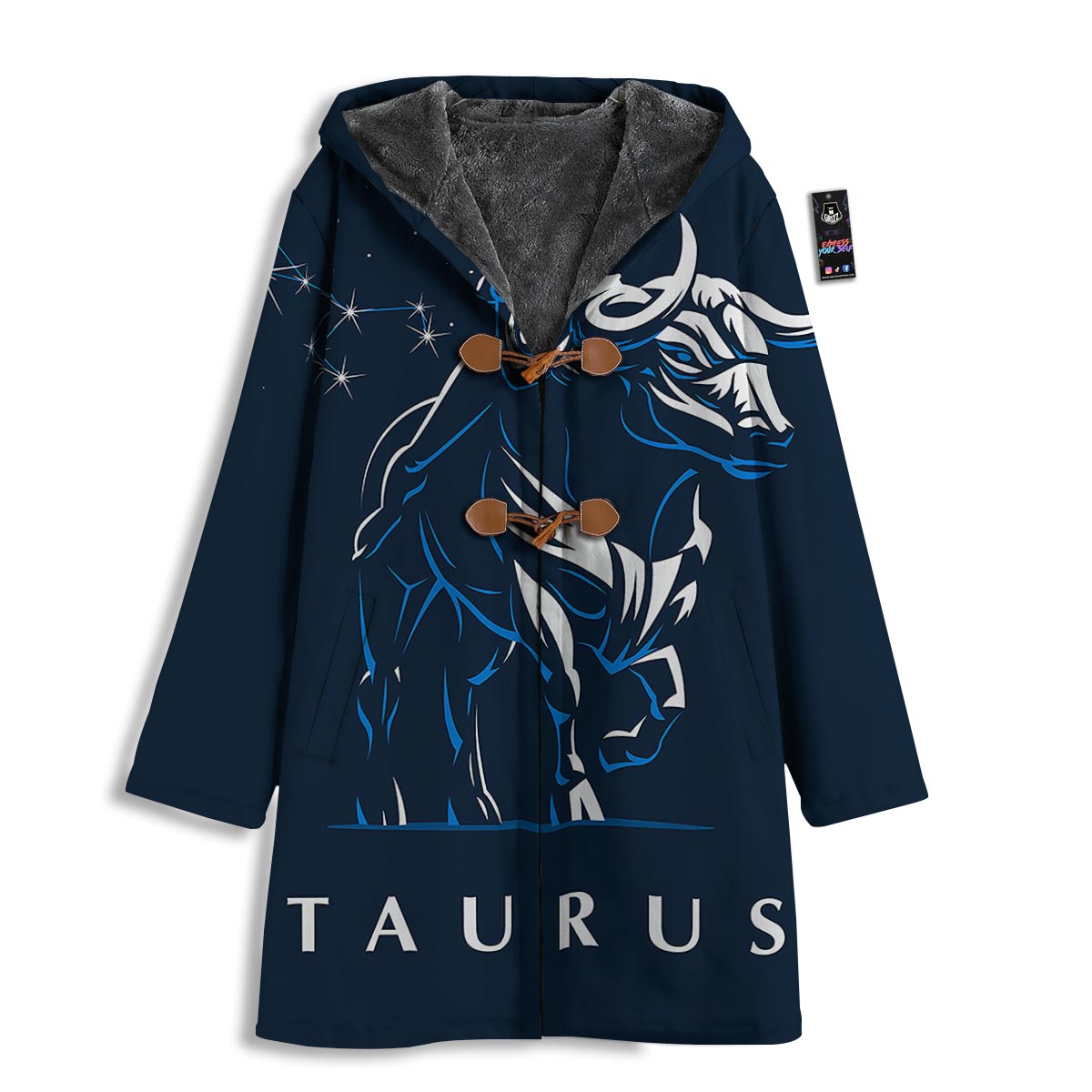 Taurus Constellation Sign Print Men's Windbreaker Jacket-grizzshop