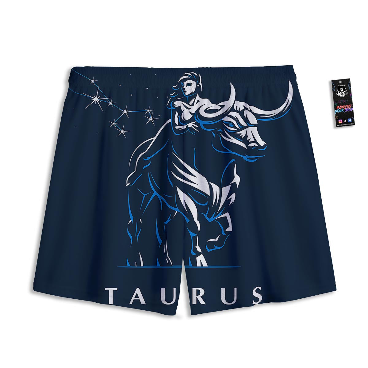 Taurus Constellation Sign Print Mesh Shorts