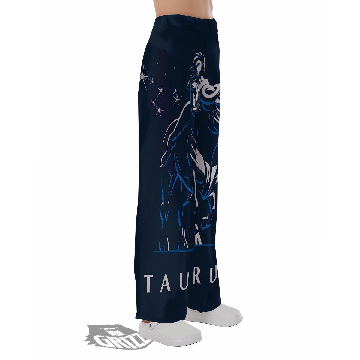 Taurus Constellation Sign Print Pajama Pants-grizzshop
