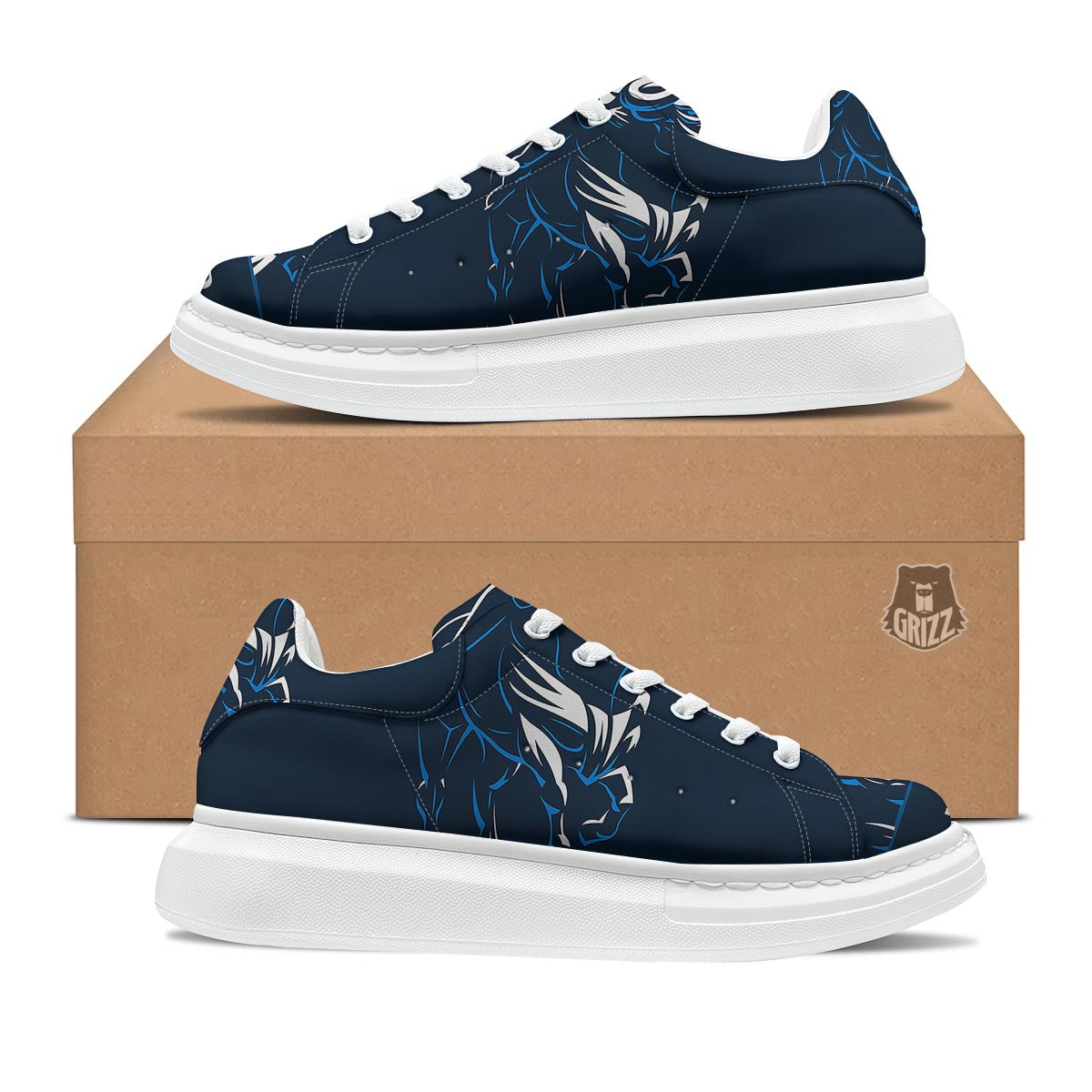 Taurus Constellation Sign Print Platform Shoes-grizzshop