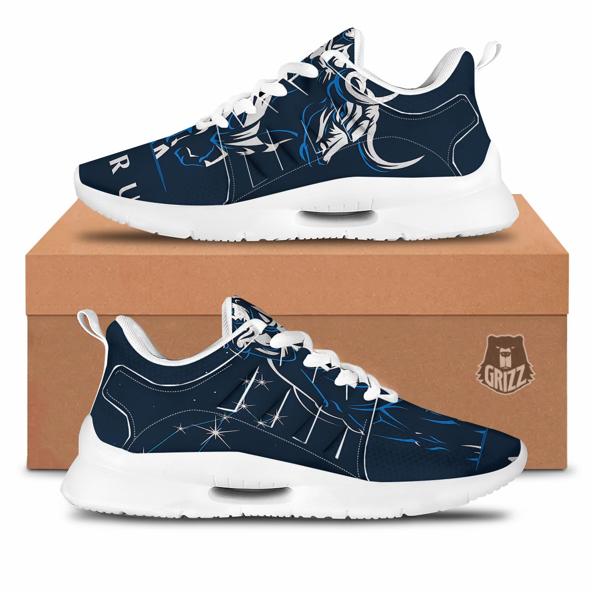 Taurus Constellation Sign Print Tennis Shoes-grizzshop