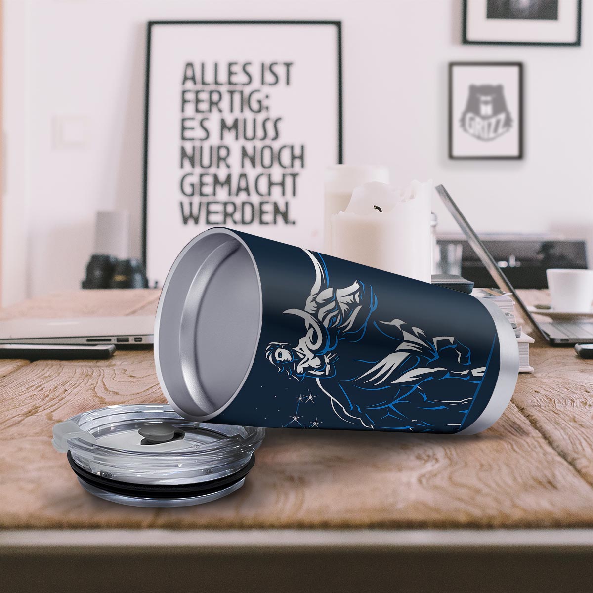 Taurus Constellation Sign Print Tumbler-grizzshop