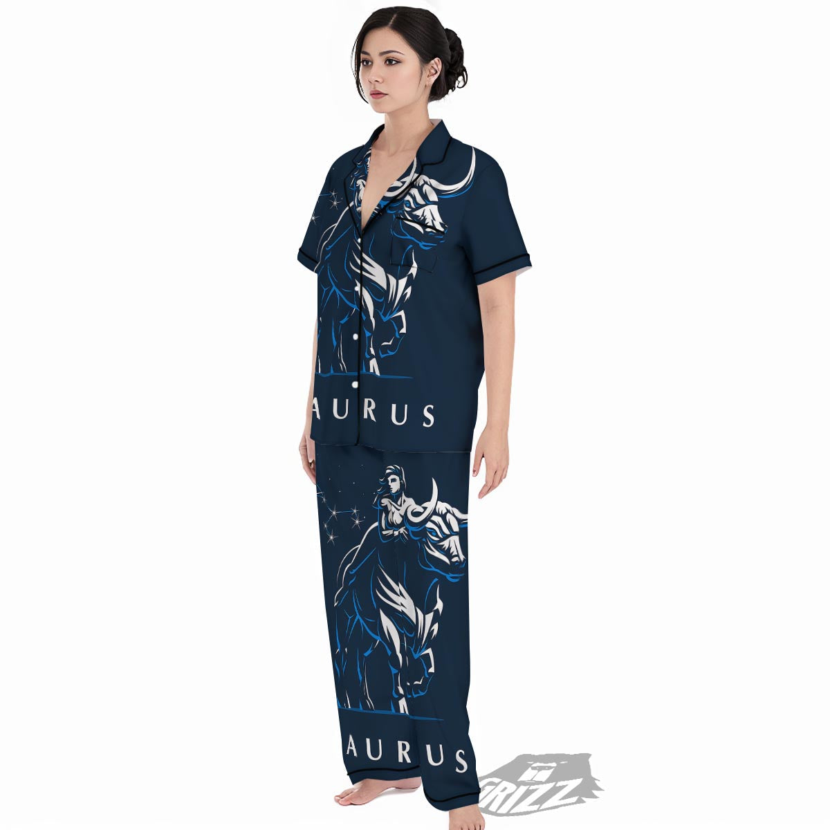 Taurus Constellation Sign Print Women's Pajamas Set-grizzshop