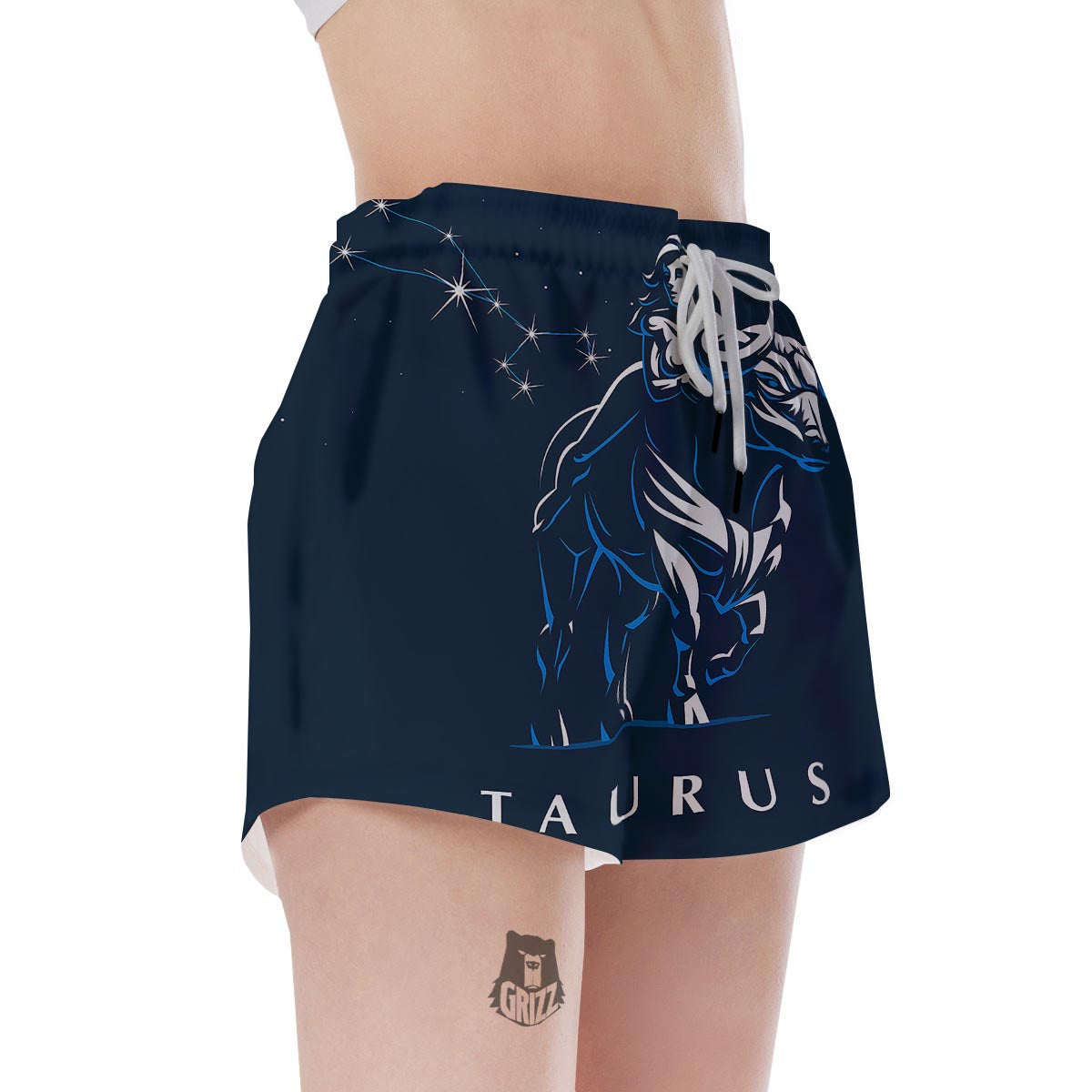 Taurus Constellation Sign Print Women's Shorts-grizzshop