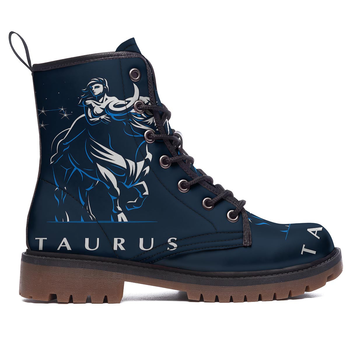 Taurus Constellation Sign Print Work Boots-grizzshop