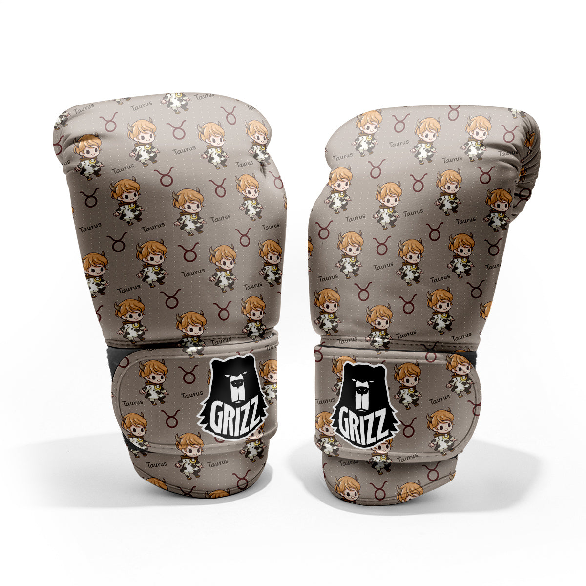 Taurus Cute Cartoon Print Pattern Pro Boxing Glove