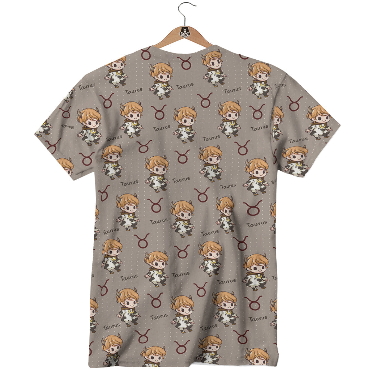 Taurus Cute Cartoon Print Pattern T-Shirt-grizzshop