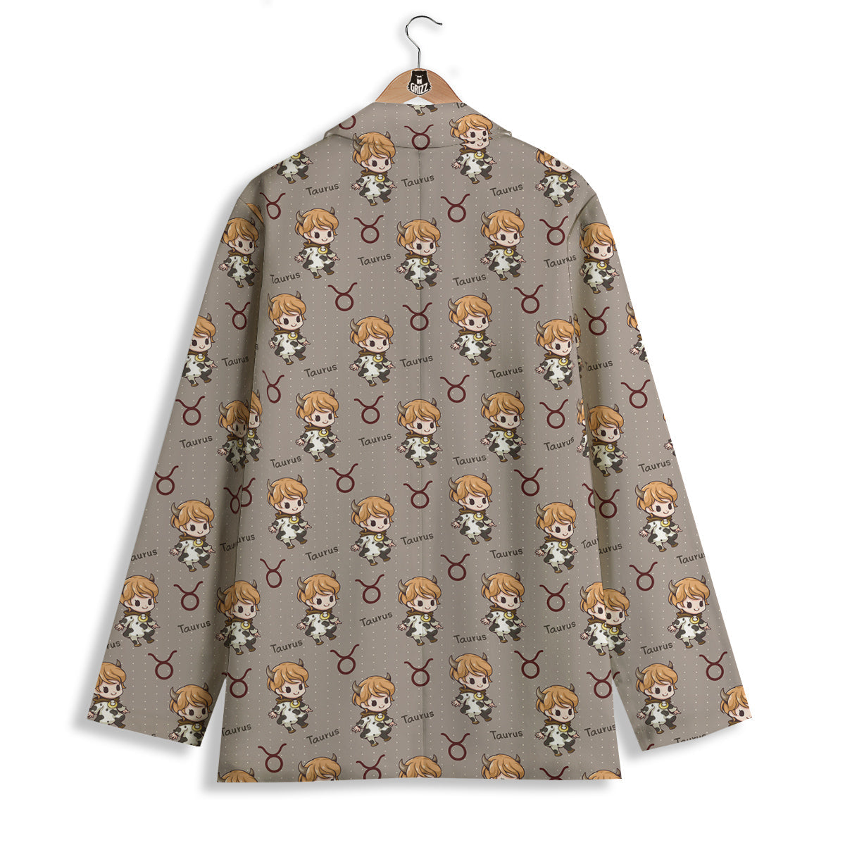 Taurus Cute Cartoon Print Pattern Women's Blazer-grizzshop