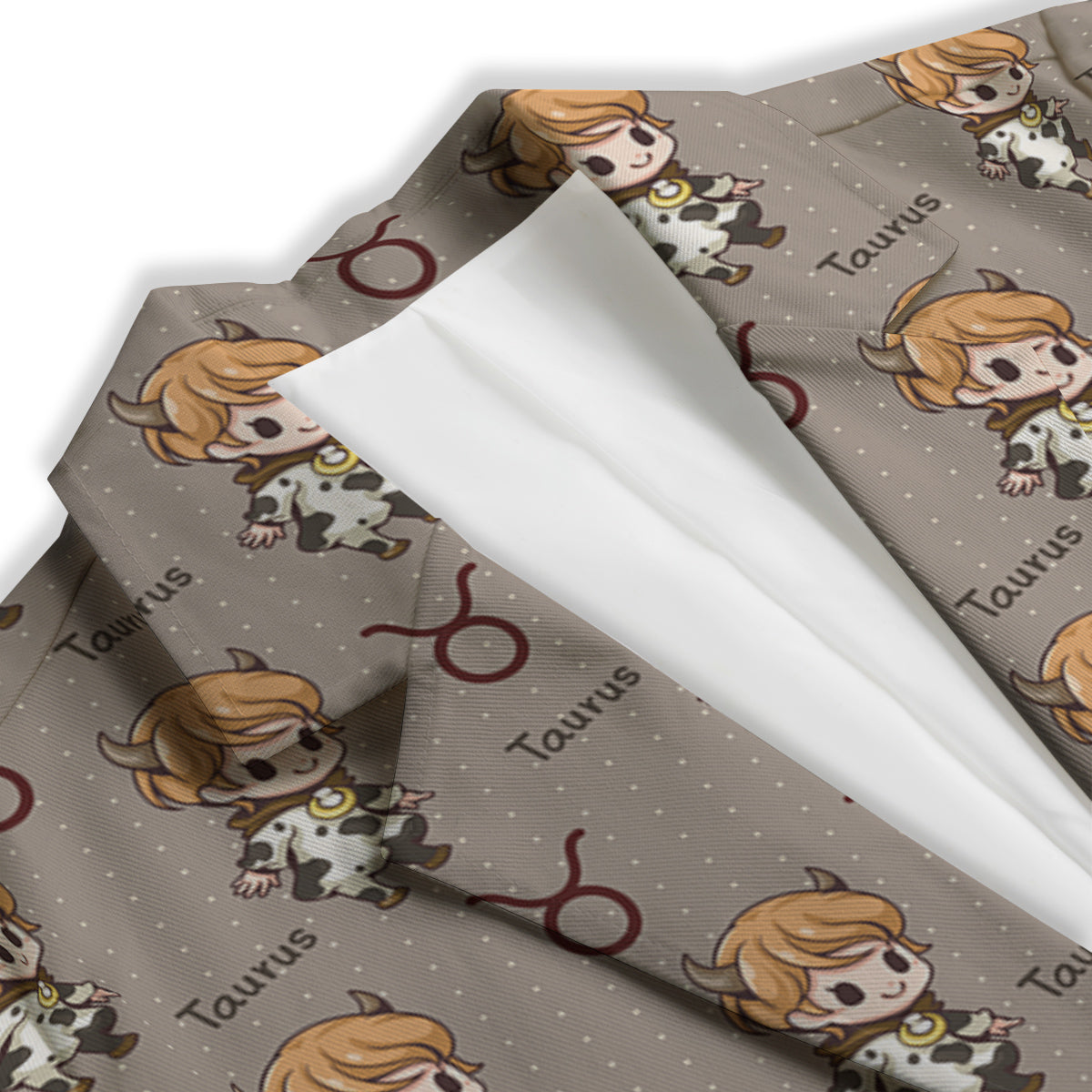 Taurus Cute Cartoon Print Pattern Women's Blazer-grizzshop