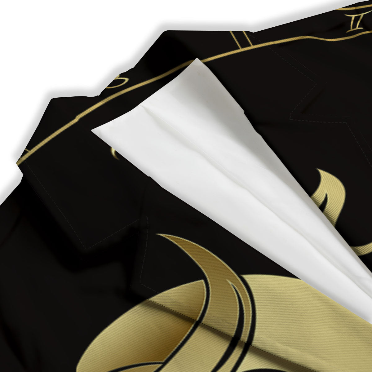 Taurus Sign Black And Gold Print Women's Blazer-grizzshop