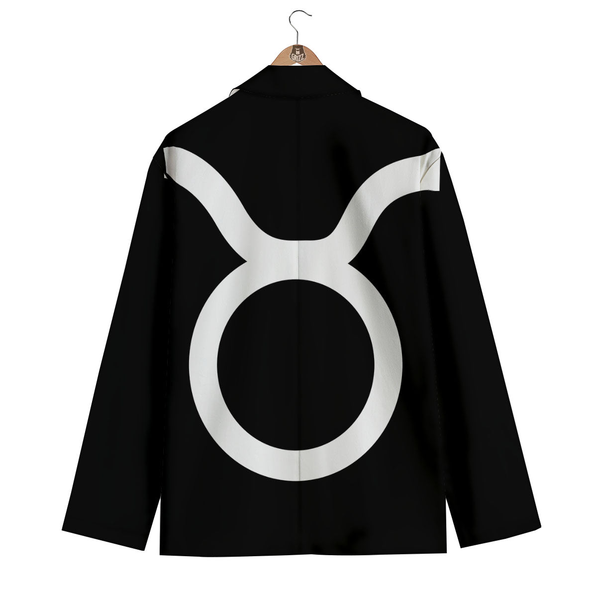 Taurus Sign White And Black Print Men's Blazer-grizzshop