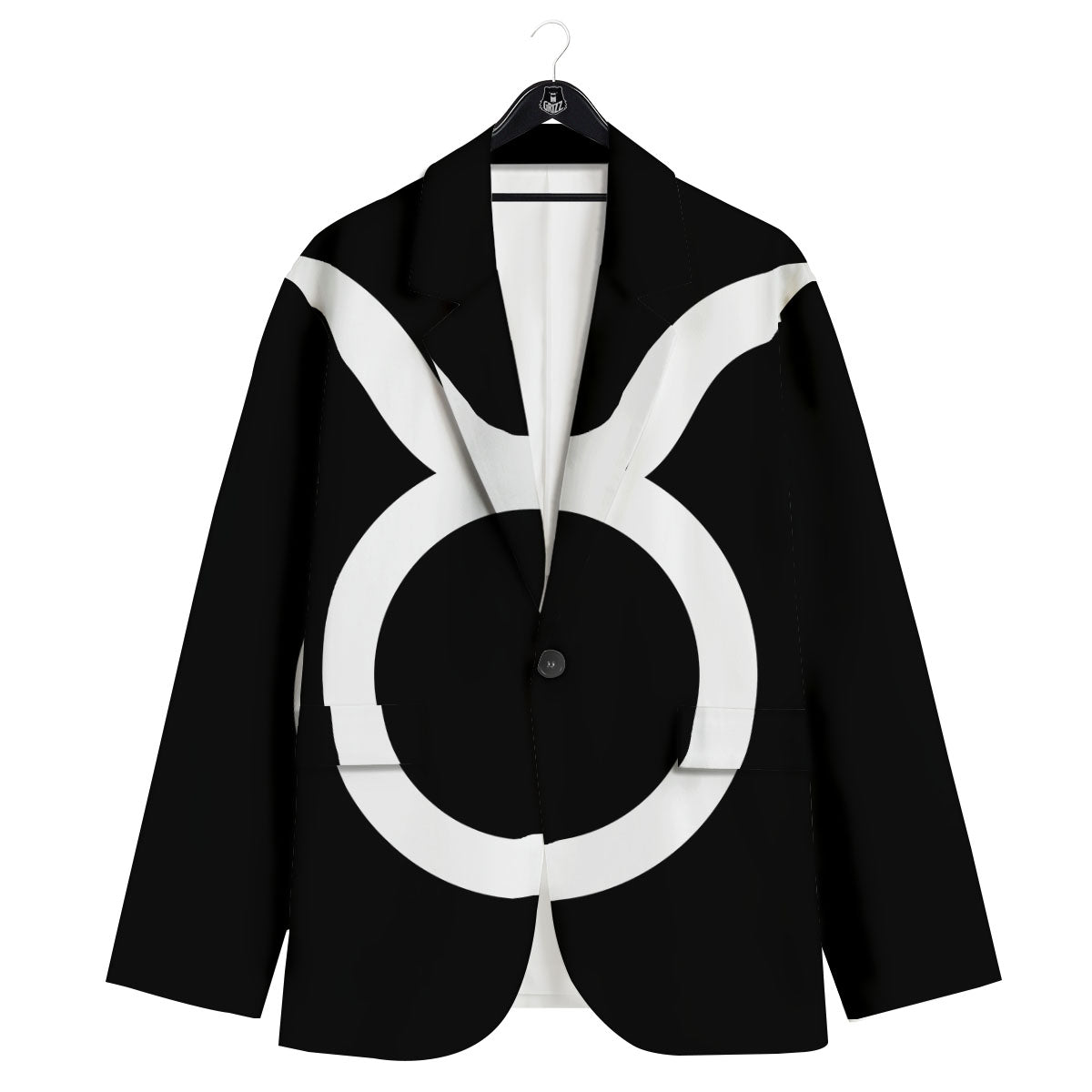 Taurus Sign White And Black Print Men's Sport Coat-grizzshop