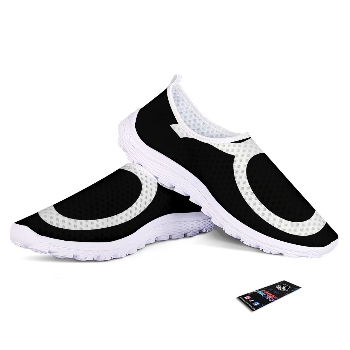Taurus Sign White And Black Print Nurse Shoes-grizzshop