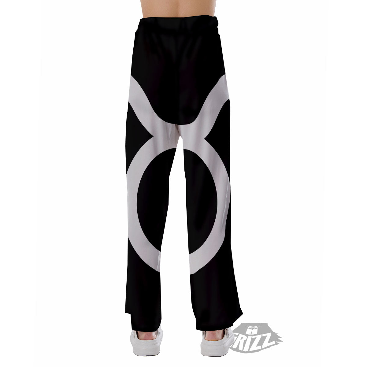 Taurus Sign White And Black Print Pajama Pants-grizzshop
