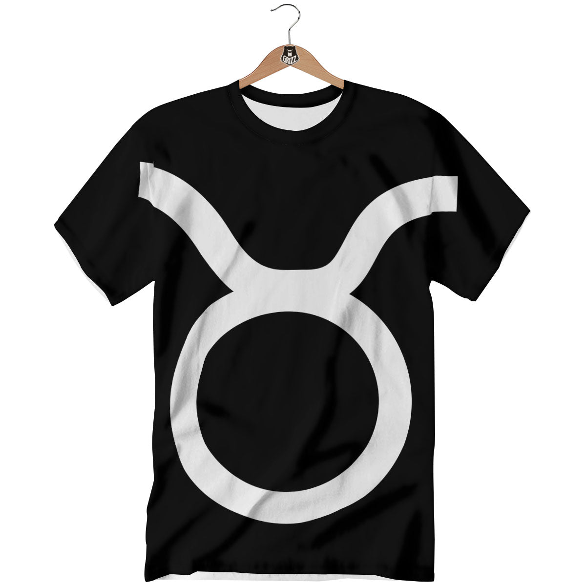 Taurus Sign White And Black Print T-Shirt-grizzshop