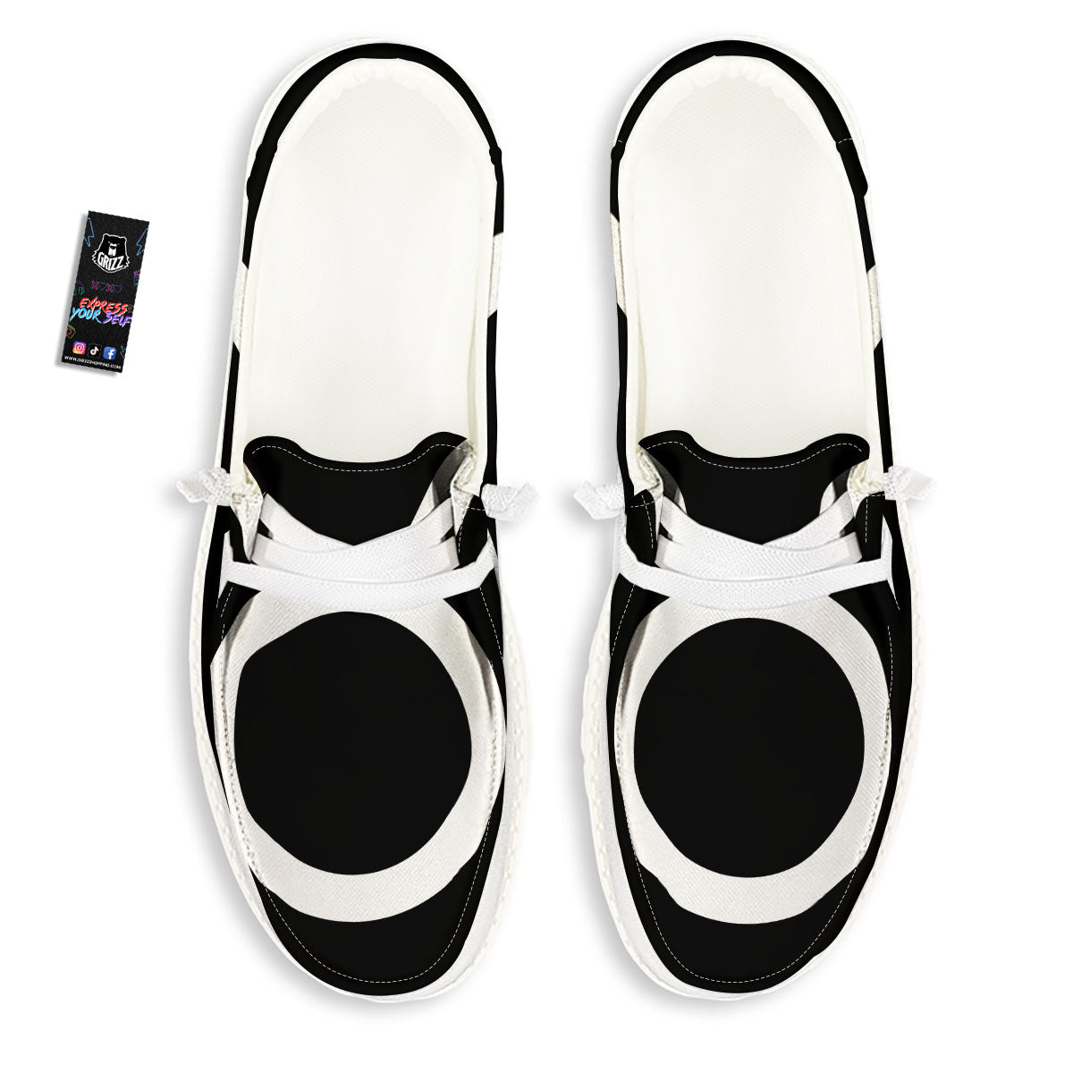 Taurus Sign White And Black Print White Loafers-grizzshop