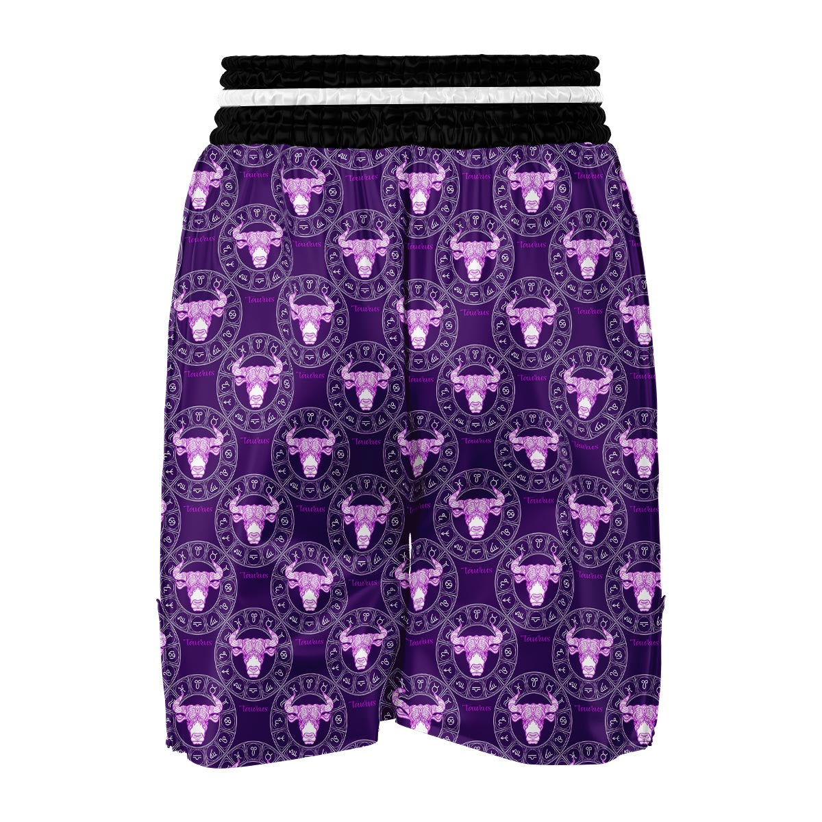 Taurus Zodiac Pattern Print Boxing Shorts-grizzshop
