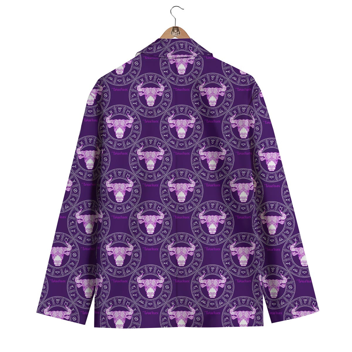 Taurus Zodiac Pattern Print Men's Blazer-grizzshop