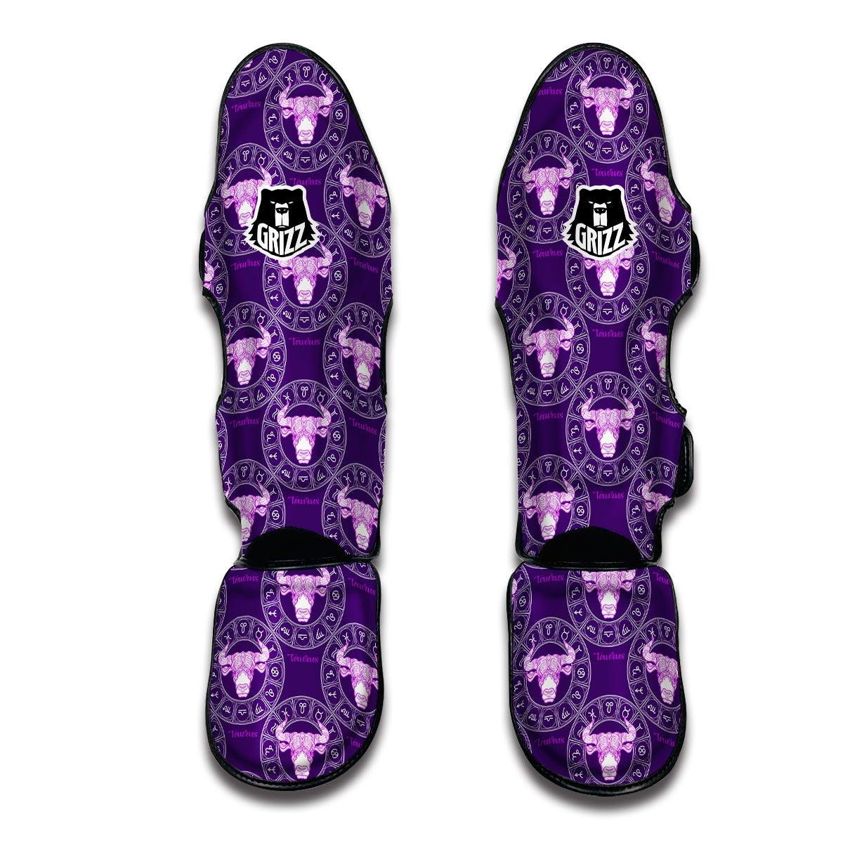 Taurus Zodiac Pattern Print Muay Thai Shin Guards-grizzshop