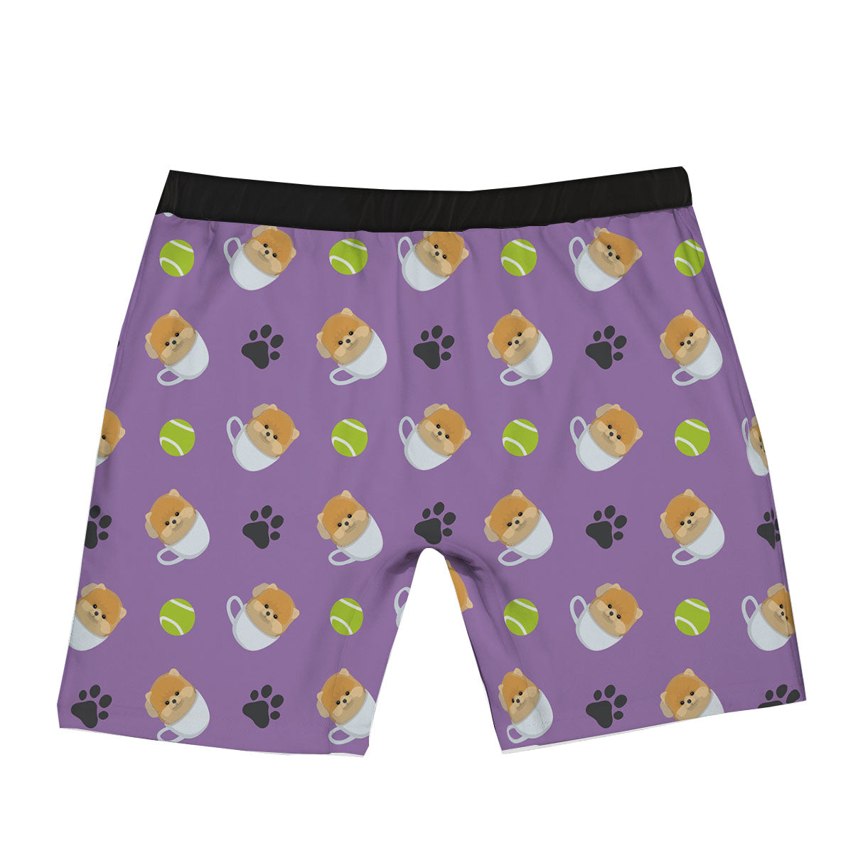 Tea Cup Pomeranian Print Pattern Boxer Briefs-grizzshop