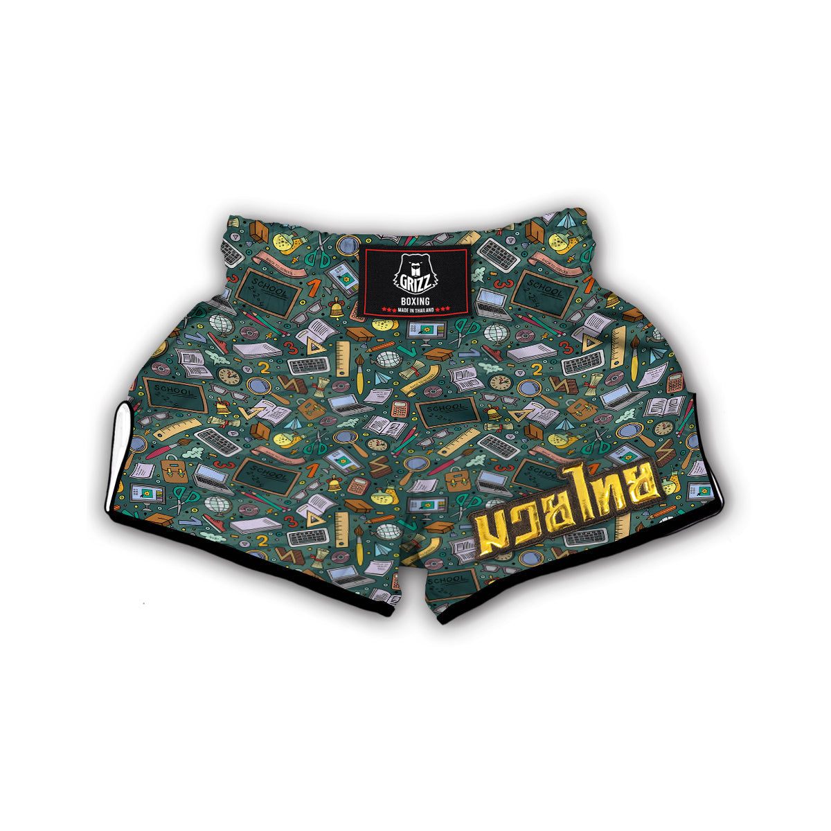 Teacher Pattern Print Muay Thai Boxing Shorts-grizzshop