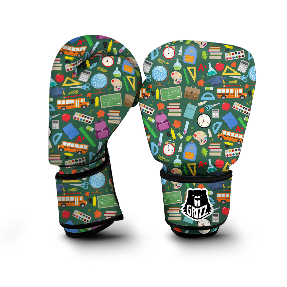 Teacher Print Pattern Boxing Gloves-grizzshop