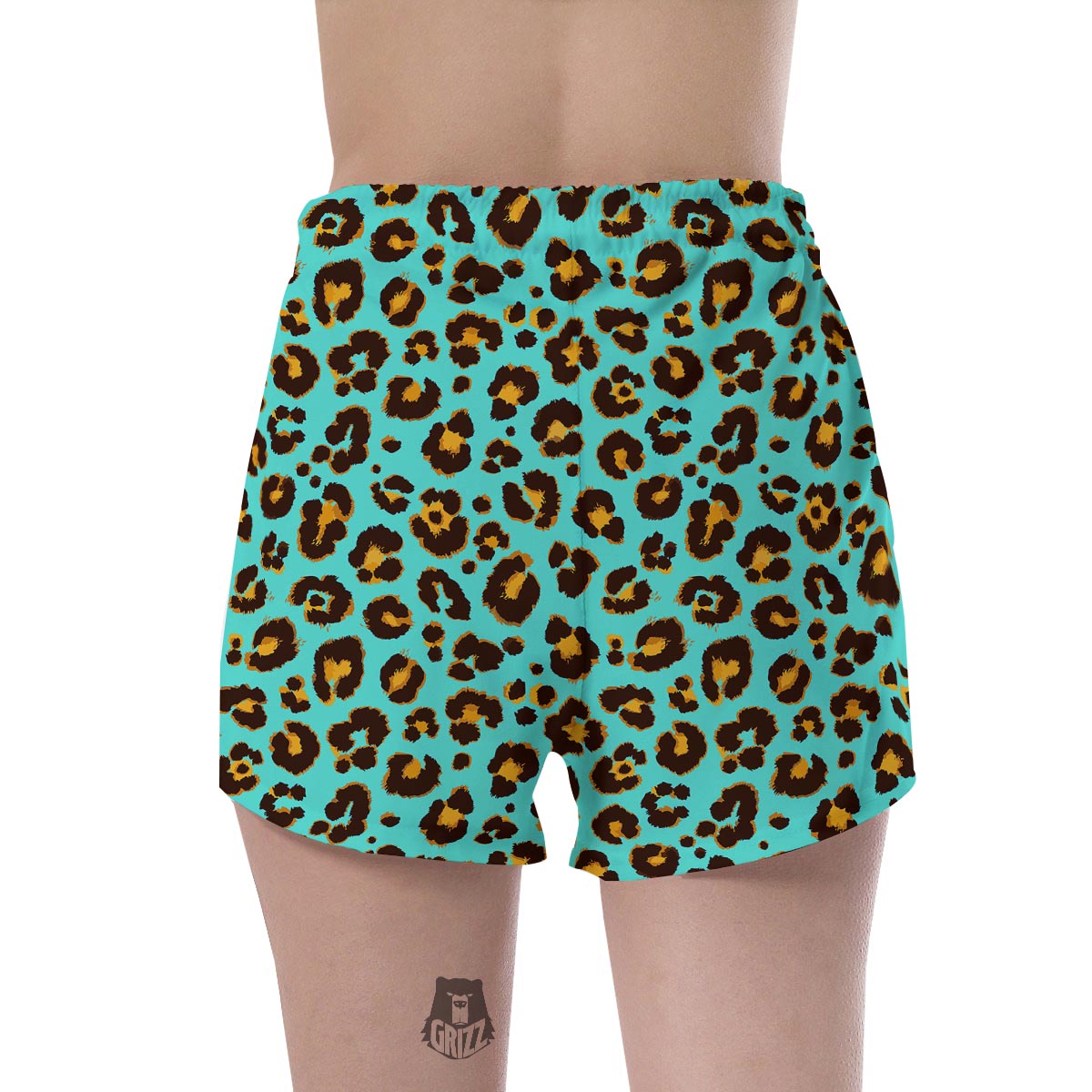 Teal Cheetah Women's Shorts-grizzshop