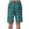 Teal Leopard Men's Shorts-grizzshop