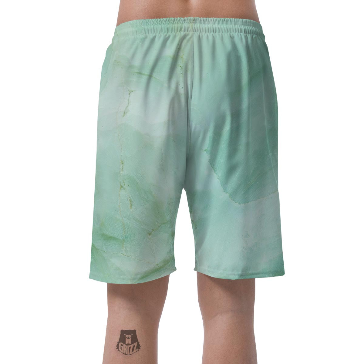 Teal Marble Men's Shorts-grizzshop