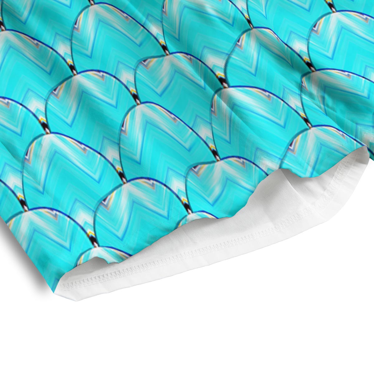 Teal Marble Print Pattern Men's Athletic Shorts